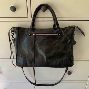 Large Rebecca Minkoff Regan satchel in Black